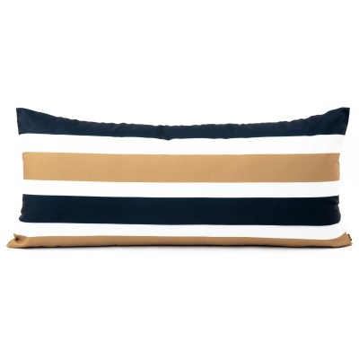 Coussin d'extérieuravec des sobres et larges rayures Kos