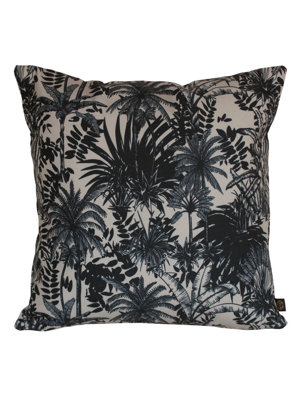 Coussin d'extérieur motif jungle noir Sanoa