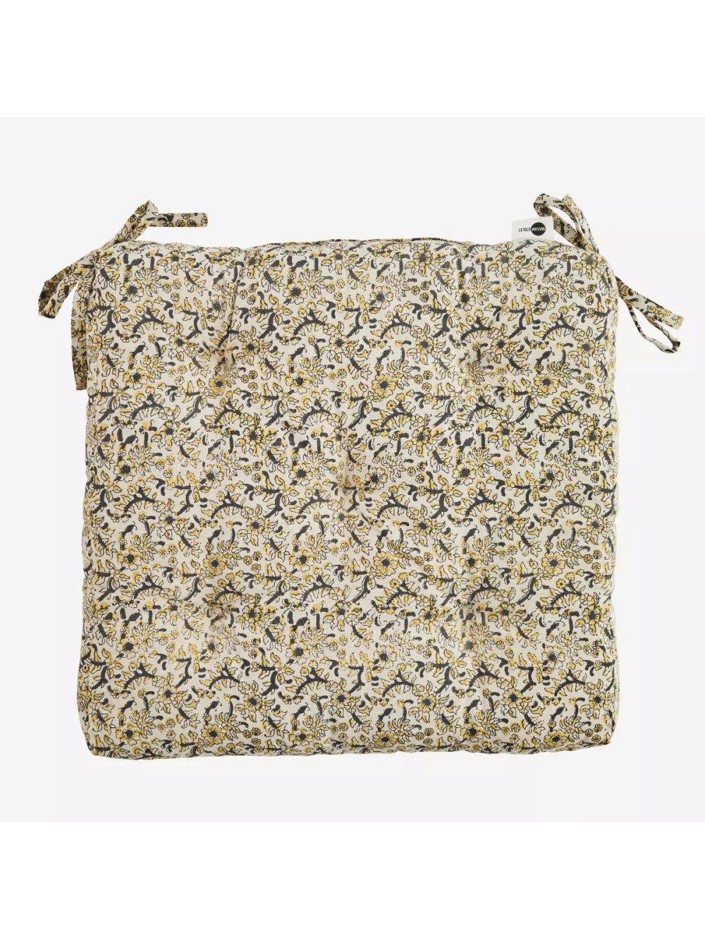 GALETTE DE CHAISE DOUBLE SIDED PRINTED COTTON 45x45 cm