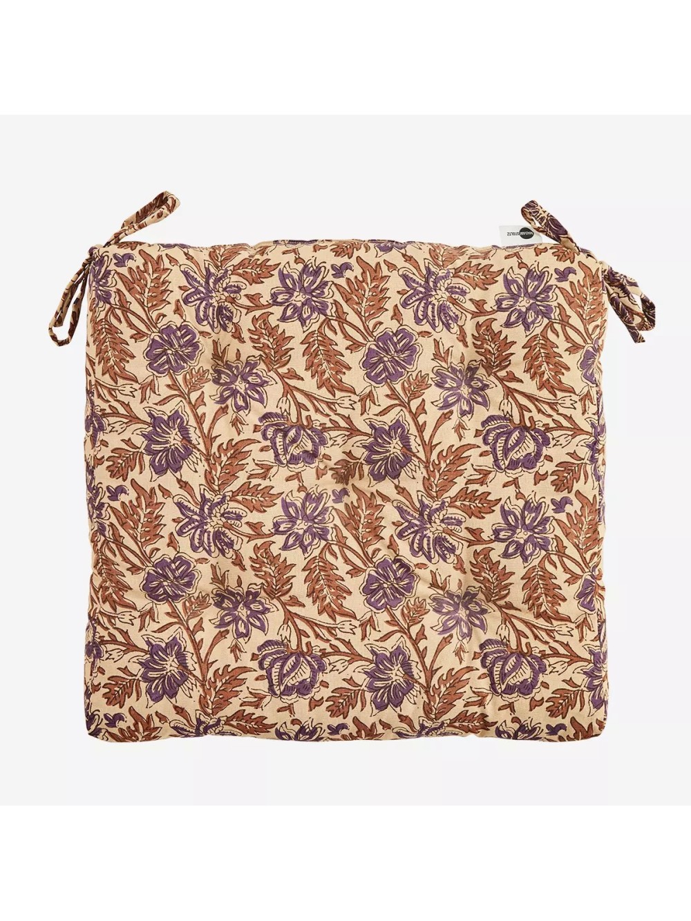 GALETTE DE CHAISE PRINTED COTTON CHAIR PAD 45x45 cm