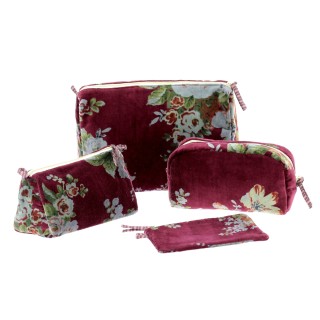 Trousse Bangalore en velours Rubis