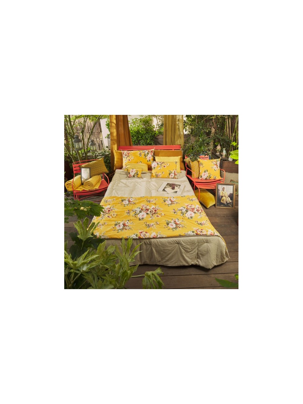 BANGALORE ETE CHEMIN DE LIT 90X200 OCRE
