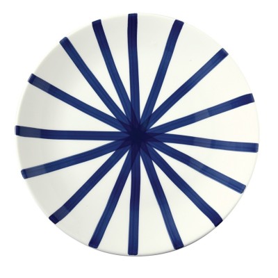 ASSIETTE PLATE EN CERAMIQUE D27 CM BLU RUOTA