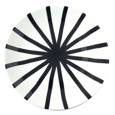 ASSIETTE PLATE EN CERAMIQUE D27CM NERO RUOTA