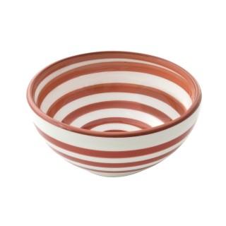 BOL EN CERAMIQUE D12CM TERRACOTTA SPIRALE