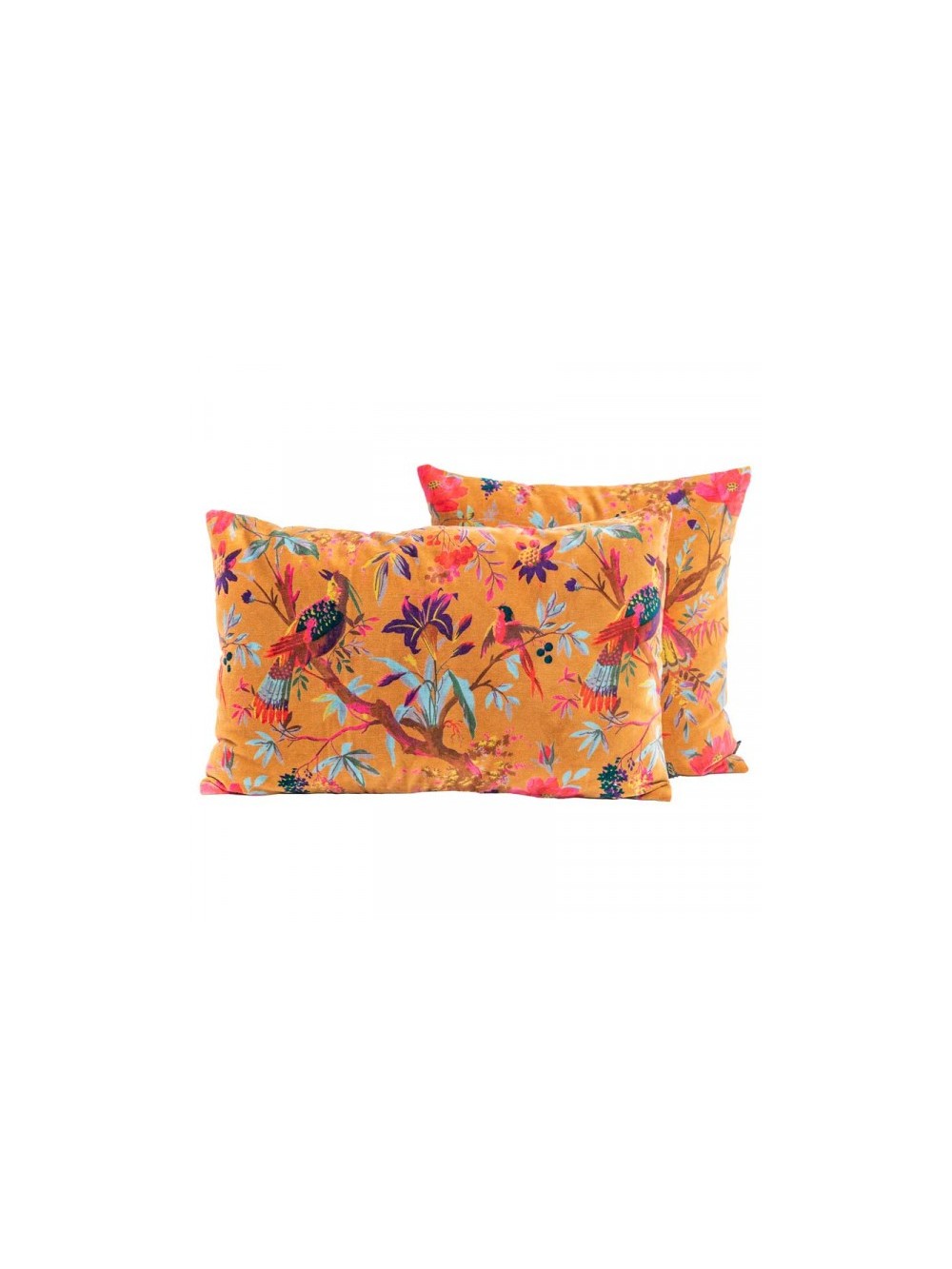 Coussin velours Birdy Caramel
