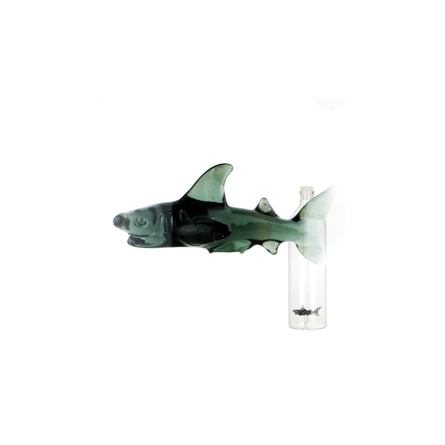 Balvi Bouteille Love Carafe à Eau 1,2L Avec Figurine Intérieure - Borosilicate & Bouchon Silicone