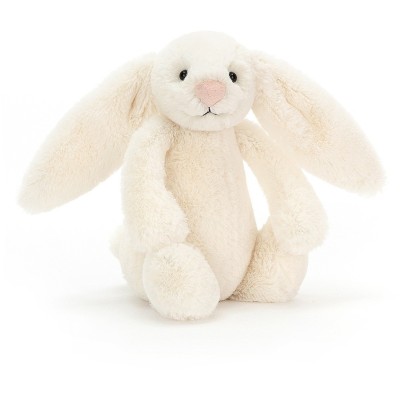 Petite peluche lapin grandes oreilles blanc