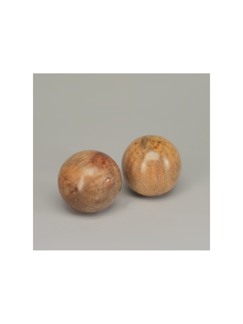 BOULE DECO BOIS DE MANGUIER NATUREL - D10