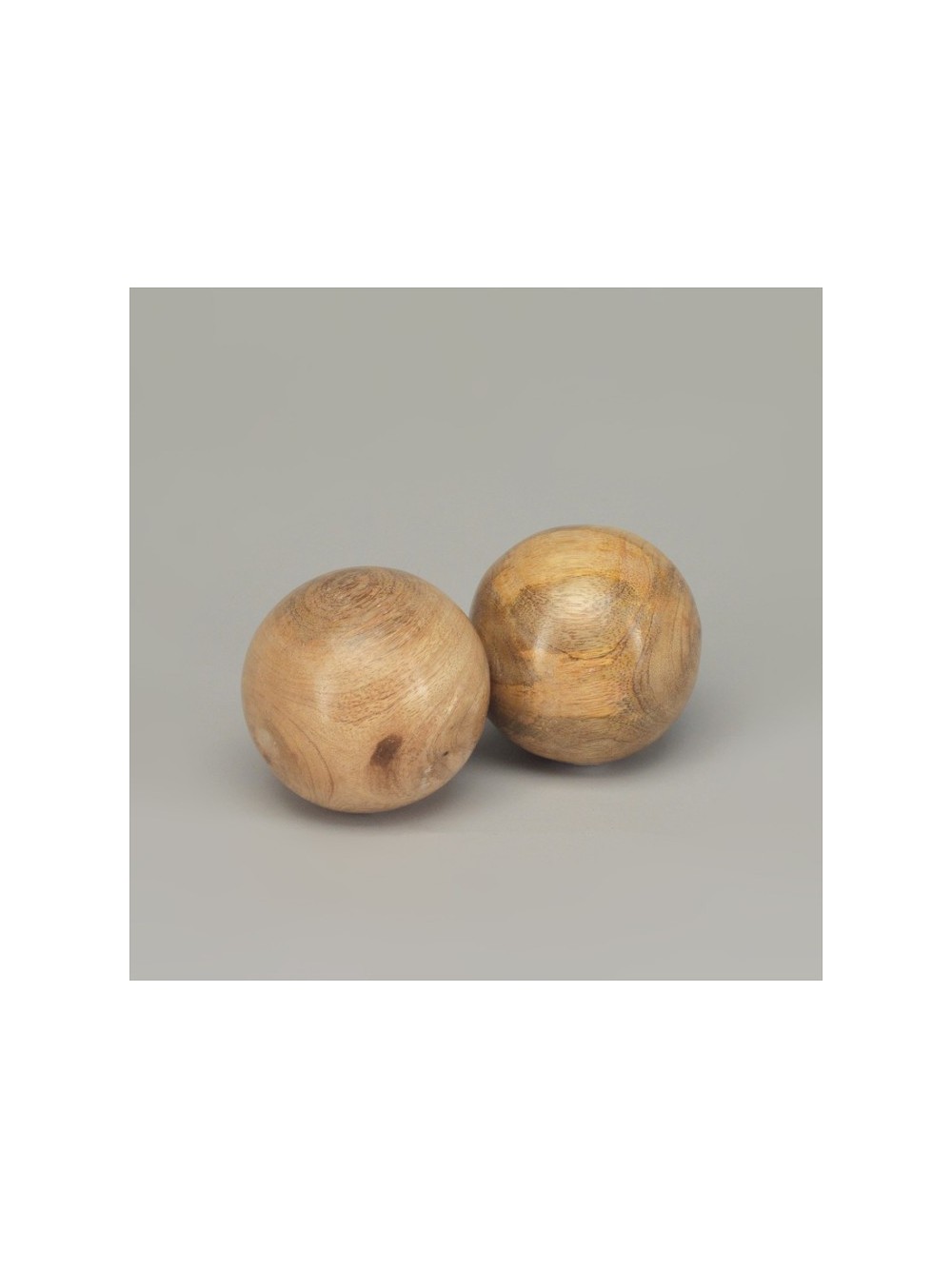 BOULE DECO BOIS DE MANGUIER NATUREL - D7.5