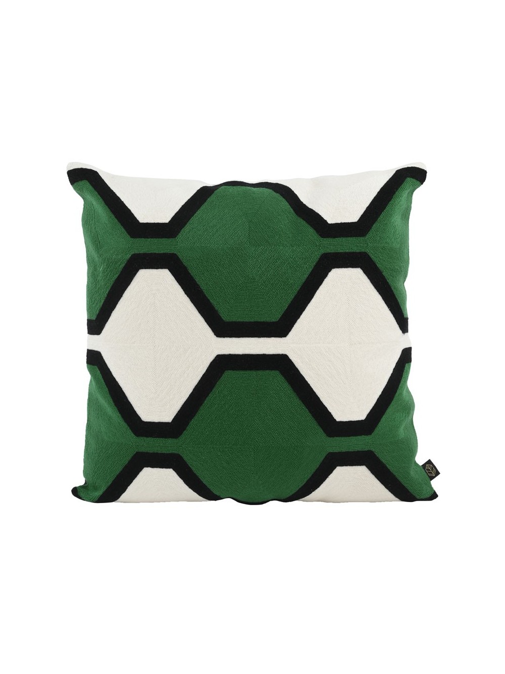 Coussin en coton brodé NASSAU