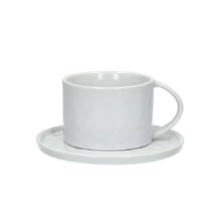 PORCELINO WHITE - tasse & soucoupe - porcelaine - DIA 14 x H 8,2 cm - blanc