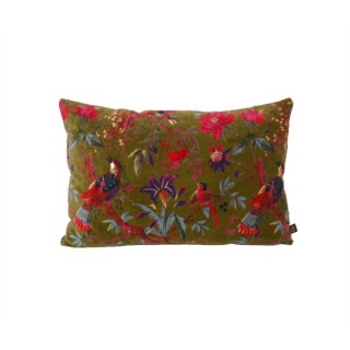 Coussin velours Birdy OLIVE