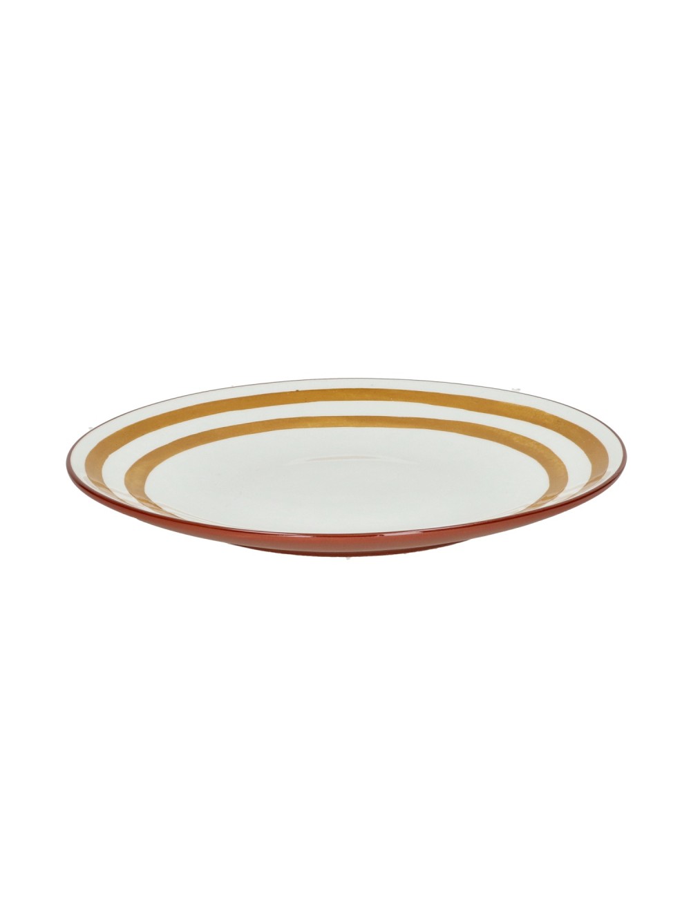 MYKONOS - assiette plate - porcelaine - DIA 25,6 x H 2,5 cm 