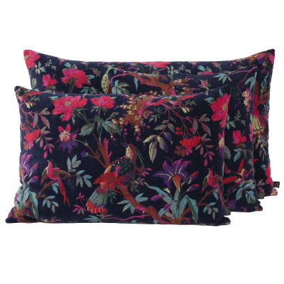 Coussin velours Birdy Encre