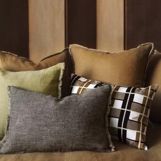 Housse de coussin en coton brodé - Takayama