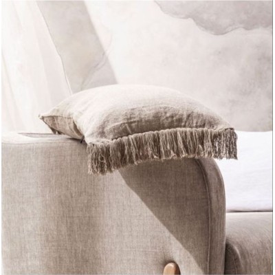 Housse de coussin en lin frangé - Wani