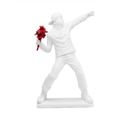 Figurine décorative Street Art Bouquet blanc 67cm