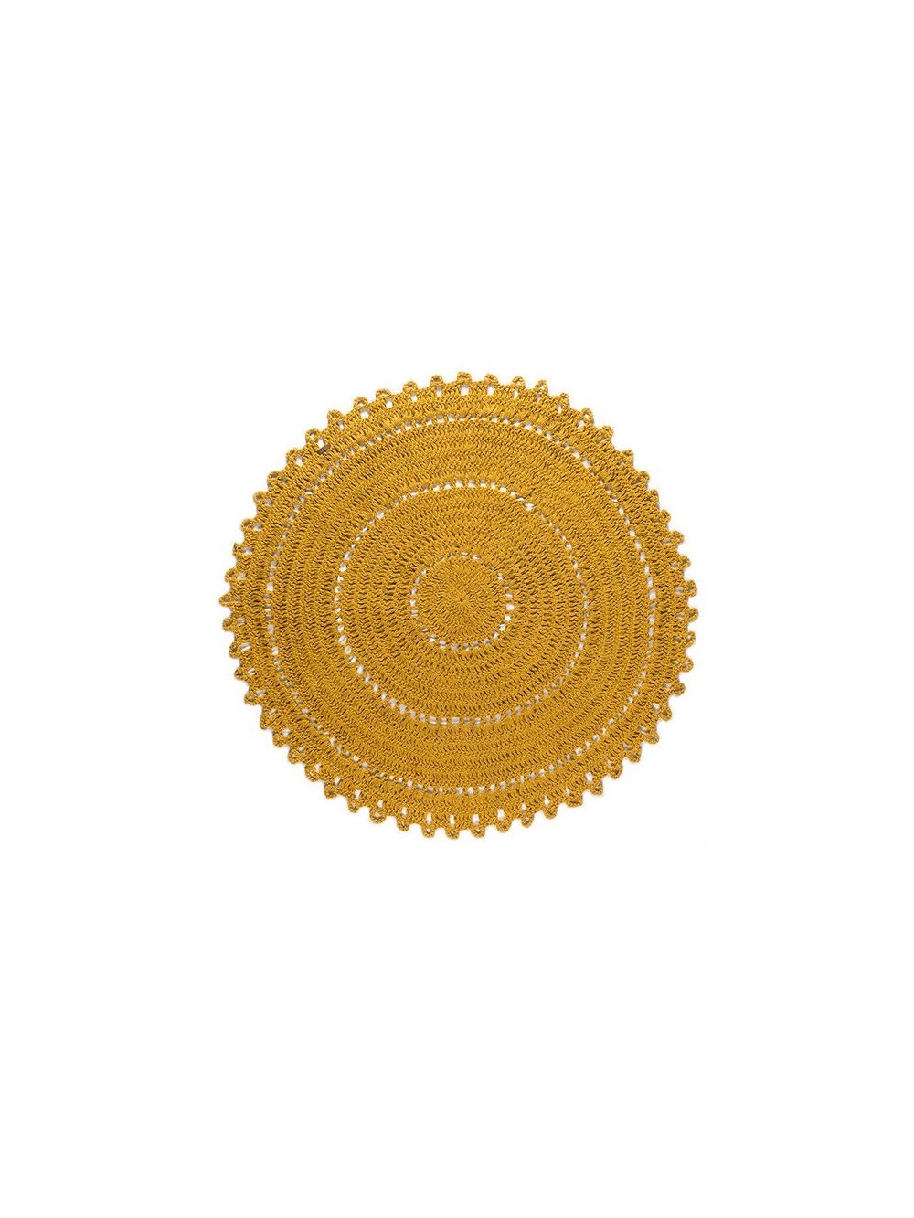 TAPIS GYPSY JUTE JAUNE ROND 120CM