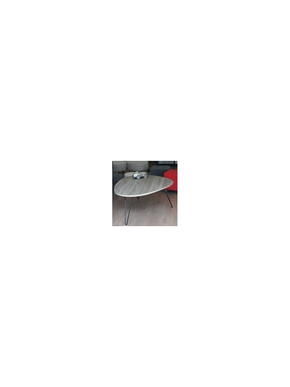 TABLE BASSE CHARLOT MDF/PLACAGE GRIS 80X54 H.36 PM