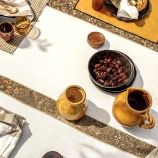 Chemin de table en lin et coton - Corte