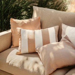 Housse de coussin en lin et coton - Limy