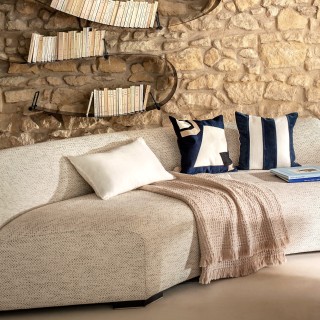 Housse de coussin lin et velours - Perth