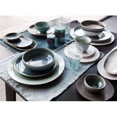 ASSIETTE A SOUPE  KIMO PORCELAINE AQUA D17.5