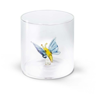 Gobelet en verre - Papillon