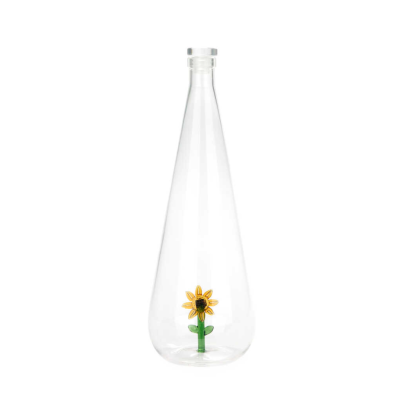 Bouteille Botanical Sunflower 1.0 L jaune verre