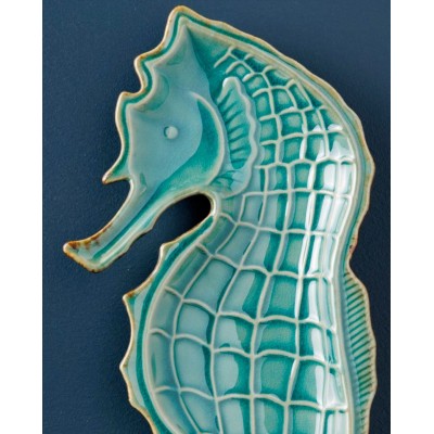 Assiette aqua - Hippocampe