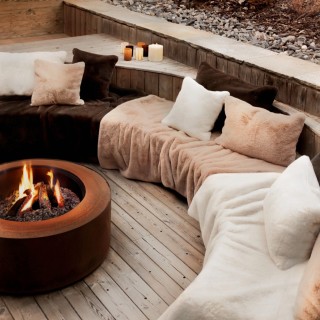 Coussin en fausse fourrure - Chamonix