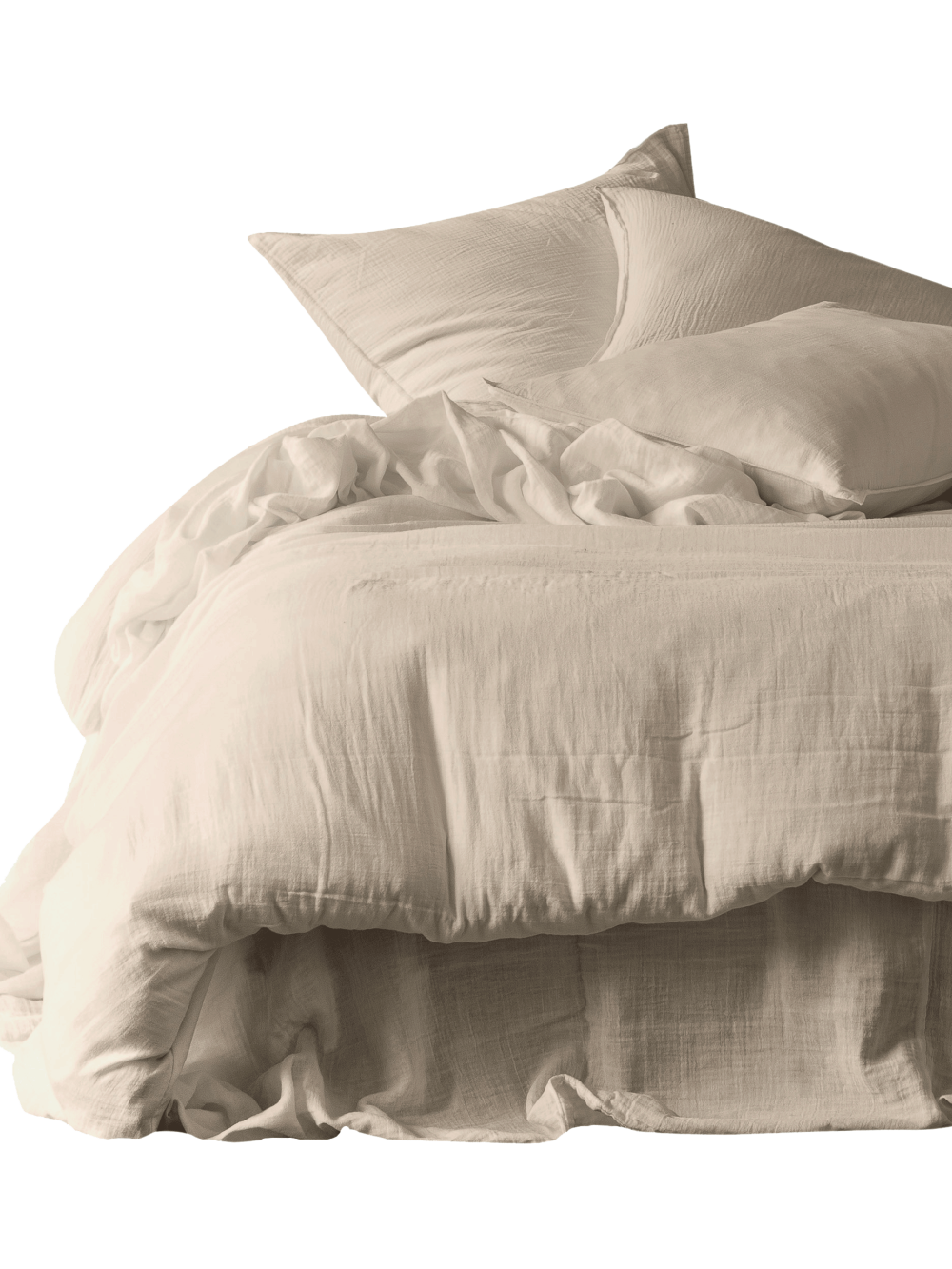 Lot de 2 taies d'oreiller en double voile de percale de coton 130g/m2 - Mykonos