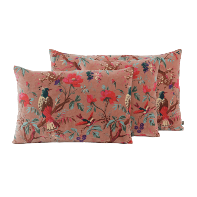 Coussin en velours - Birdy Mocha
