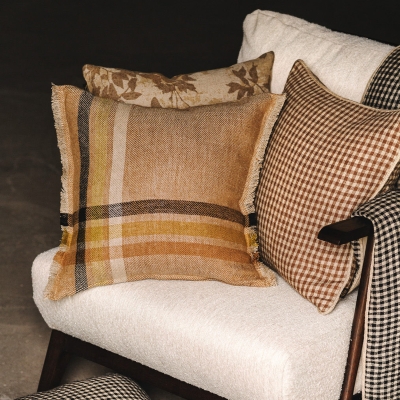 Coussin en lin large trame - Malibu