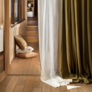 Rideau en lin et coton à oeillets - Figari