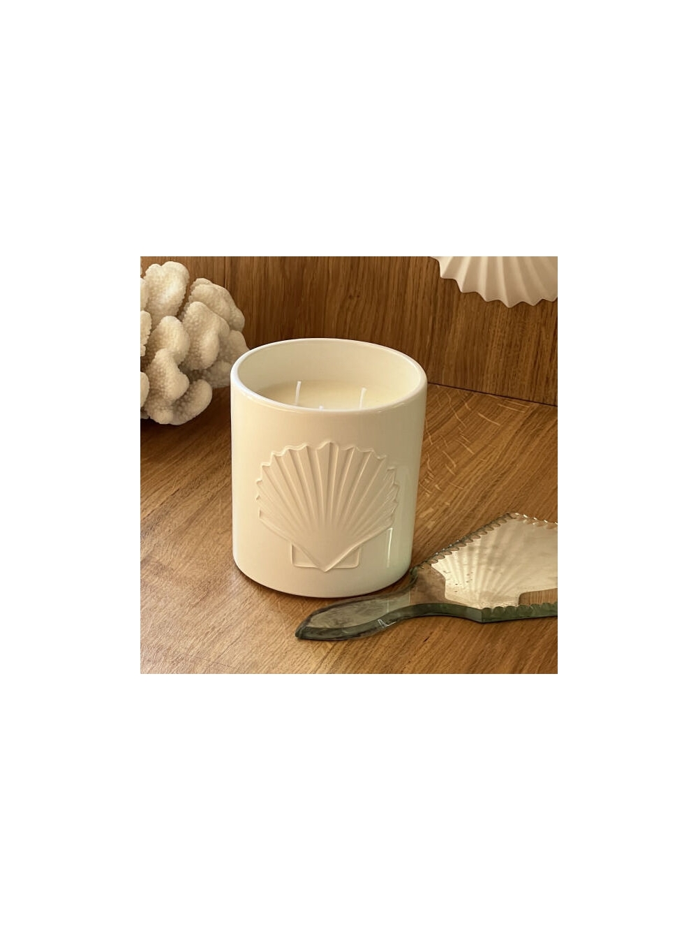 Bougie d'intérieur en céramique Modèle Calypso H 22cm - Monochromic