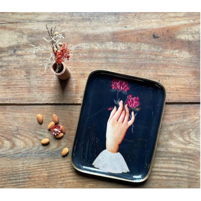 Demi plateau - Flore 24,5 x 19 cm, H 1 cm