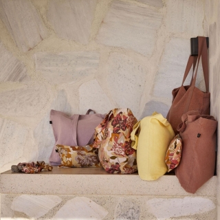 Cabas en lin imprimé floral - Trieste