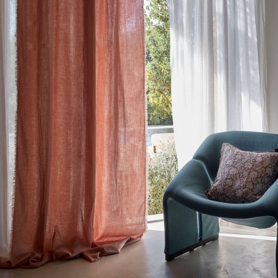 Rideau en double gaze de coton 130x300 cm - Mykonos