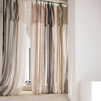 Rideau 130x300 cm en lin et coton - Turin