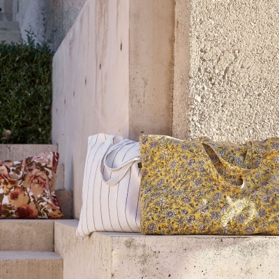 Cabas en lin imprimé floral - Samara