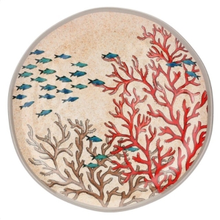 Set de deux assiettes à dîner en mélamine - Sea Life Ø 27 cm