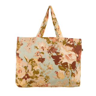 Sac cabas en lin imprimé floral - Bologne