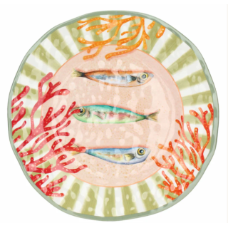 Set de deux assiettes à dîner Litorale en mélamine, Ø 27 cm