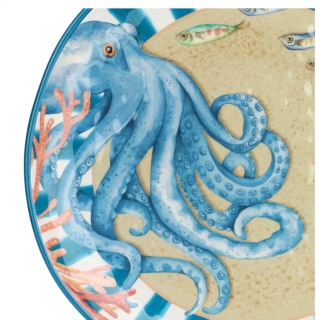 Plat rond en mélamine Litorale 42cm