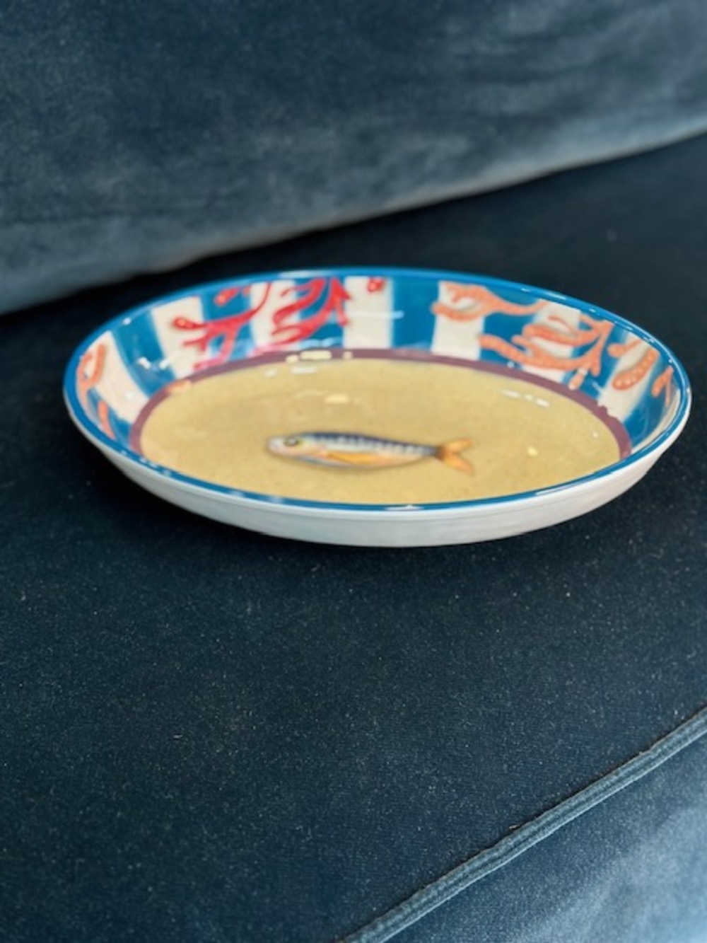 Petit plat creux ovale Litorale  en mélamine 24cmx15cm