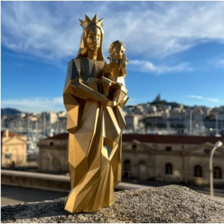 Statue Notre Dame de La Garde vs Jul Origami