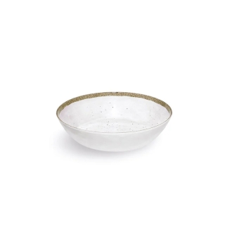 Assiettes creuses Terrae Bianco en mélamine 20 cm