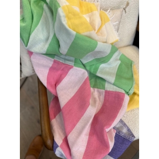 Serviette de plage BLOCKBERRY 100% coton rayée   - 95X175cm - 330gr